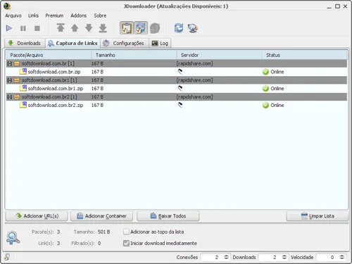 JDownloader Gerenciiador de download gratuito - JDownloader