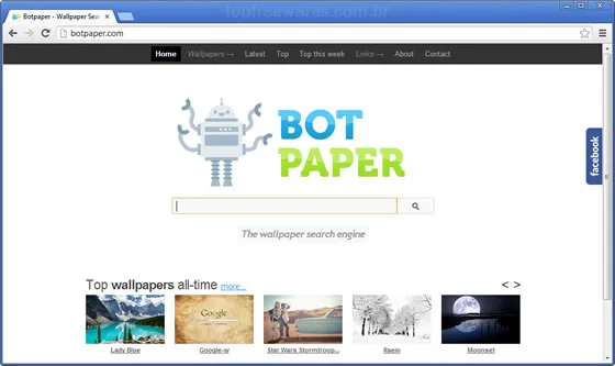 Site para baixar papéis de parede - BotPaper