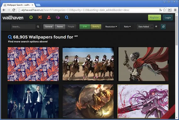 Site para baixar papéis de parede - Wallhaven
