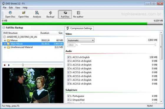 DVD Shrink Programa para ripar DVD - DVD Shrink