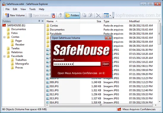 SafeHouse Explorer Programa gratuito para criptografar arquivos - SafeHouse Explorer