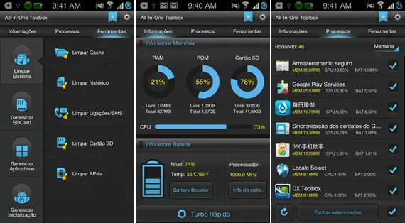 All In One Toolbox Top 5 aplicativos para limpar e otimizar o Android - All In One Toolbox