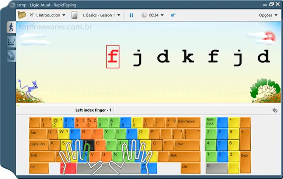 Programa de digitação gratuito - RapidTyping Tutor