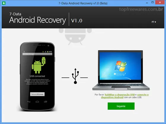 Programa para recuperar fotos deletadas - 7-Data Android Recovery