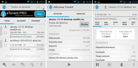 aTorrent Aplicativo para baixar torrents no Android - aTorrent