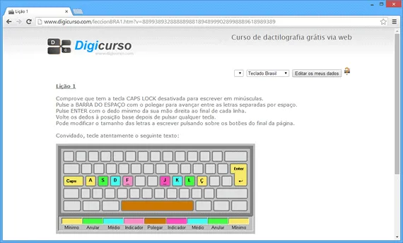 Curso de digitação online - DigiCurso