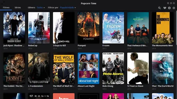 Programa para assistir filmes e séries online - Popcorn Time