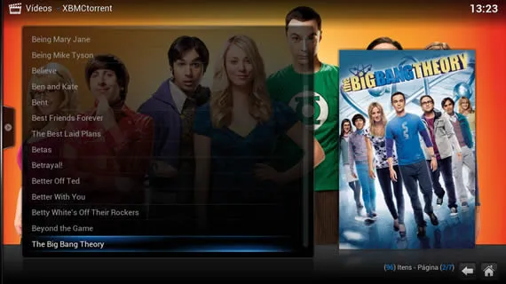 Programa para assistir filmes e séries online - XBMC