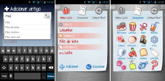 Aplicativo de lista de compras para Android - ListOn