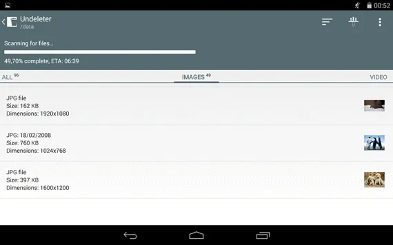 Top 5 aplicativos para recuperar fotos deletadas do Android - Undeleter