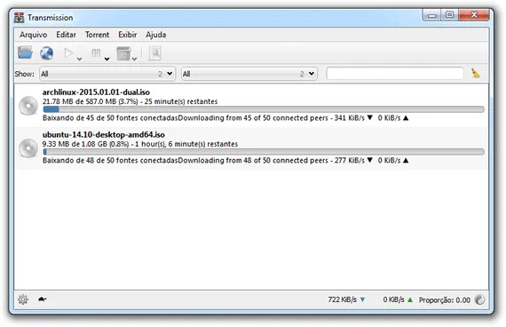 Cliente de BitTorrent para Windows - Transmission