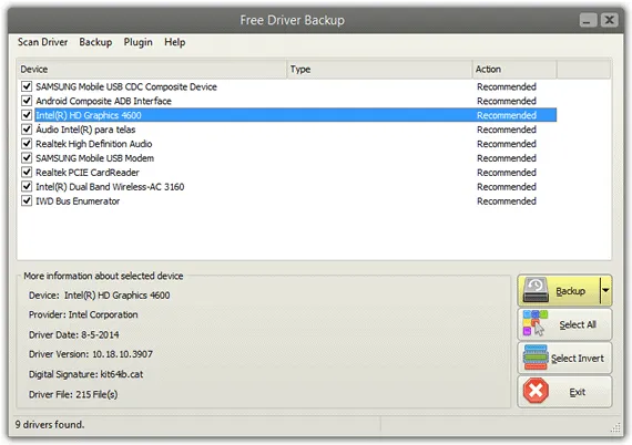 Programa para fazer o backup dos drivers - Free Driver Backup