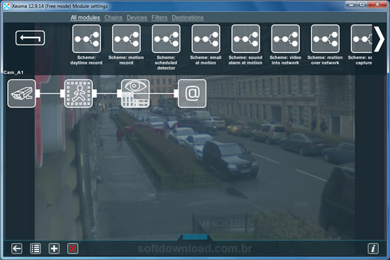 Programa para montar um sistema de vigilância - Xeoma