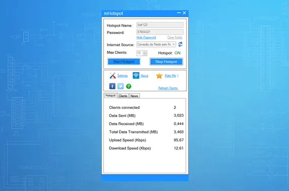 Programa para compartilhar a internet - mHotSpot