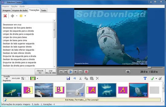 Programa para criar vídeos de apresentação de fotos - Slideshow Creator