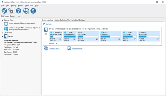 Programa para clonar o disco rígido - Macrium Reflect Free