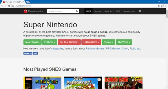emulator online snes