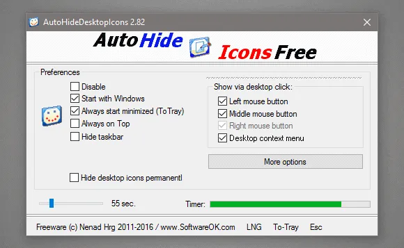 auto hide desktop icons