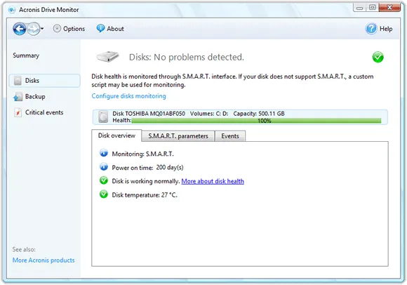 acronis drive monitor