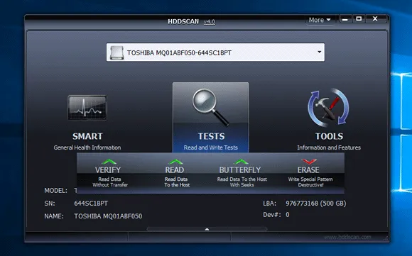 hdd scan