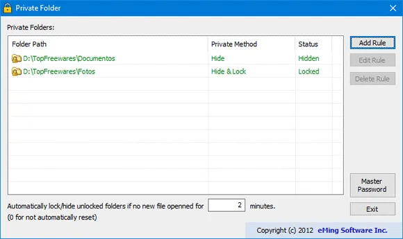 private folder