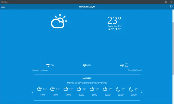 blue skies win10