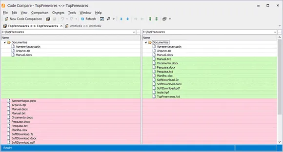 code compare pastas windows