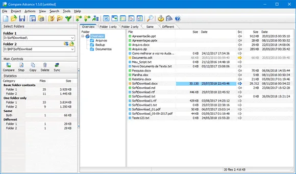 compare advance pastas windows