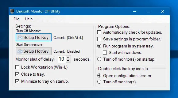 monitor off