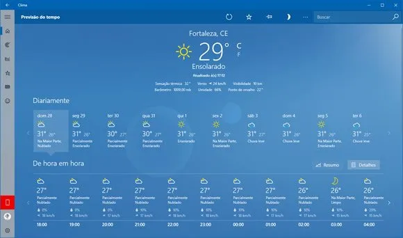 msn clima win10