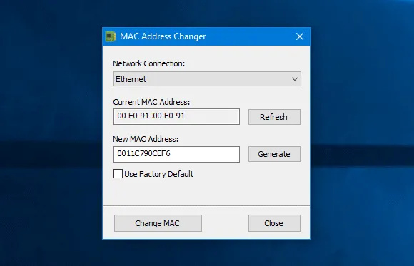 mac address changer