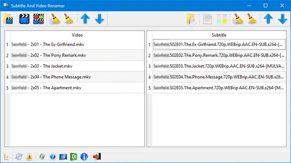 subtitle and video renamer