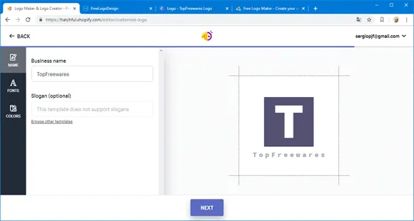 hatchful logo creator