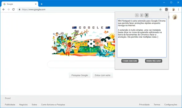 mini notepad chrome