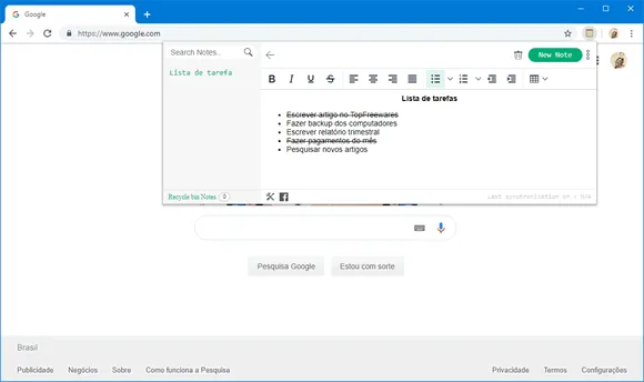 notepad chrome
