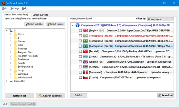 subdownloader legendas