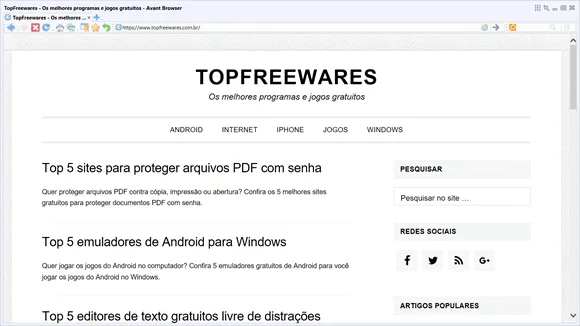 avant navegador pc antigo