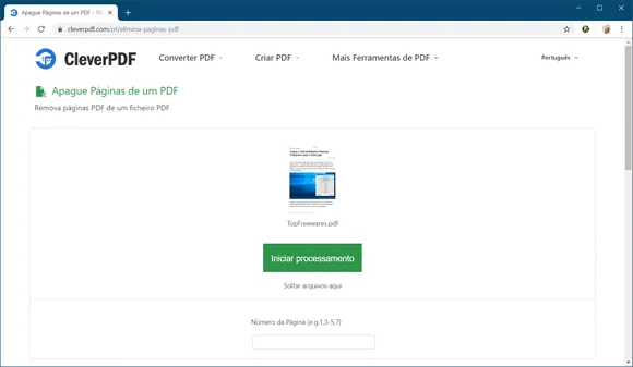 cleverpdf extrair paginas