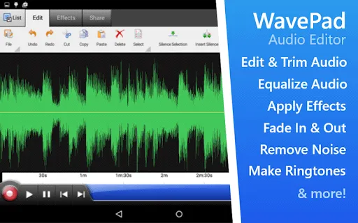 wavepad audio editor android