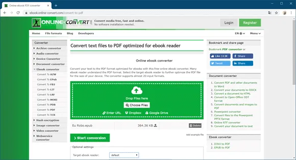 online convert ebook