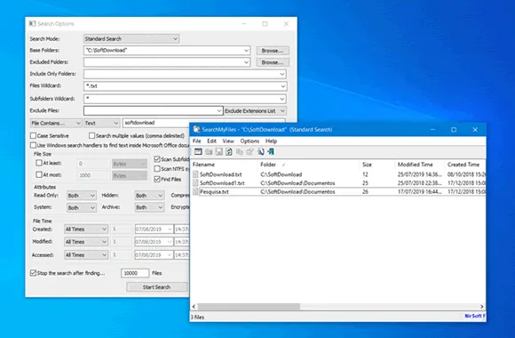search myfiles. pesquisa conteudo