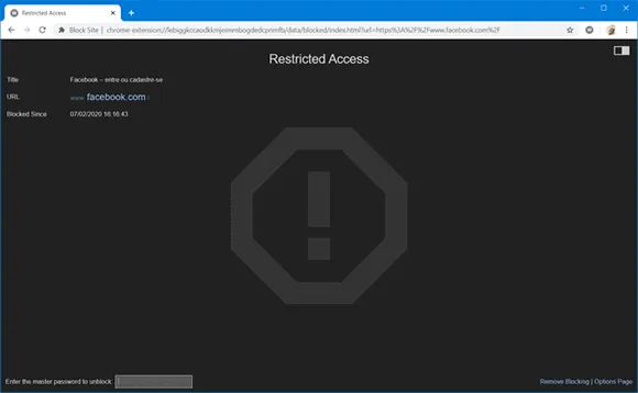 block site chrome
