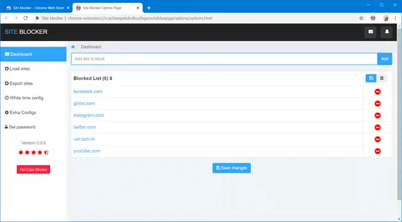site blocker chrome