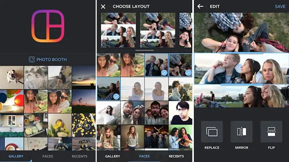 layout instagram colagem