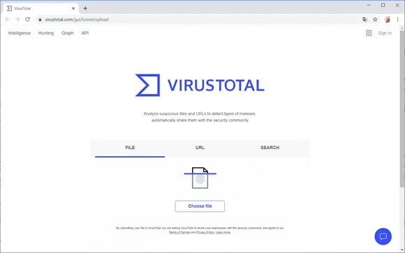 virustotal site