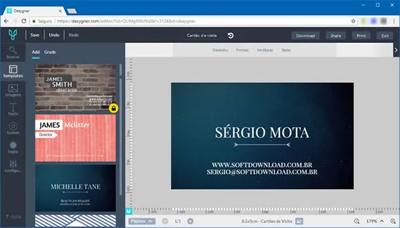 desygner online conteudo visual