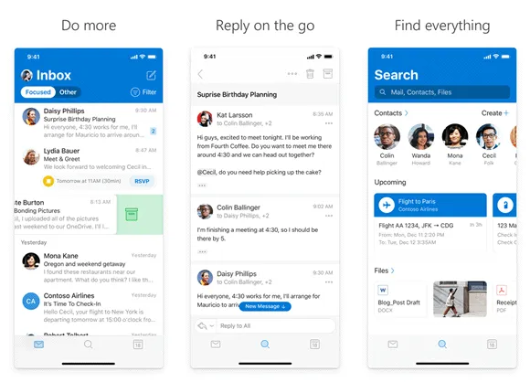 microsoft outlook iphone