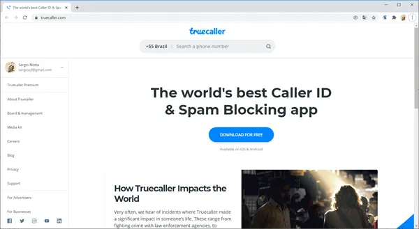 truecaller site