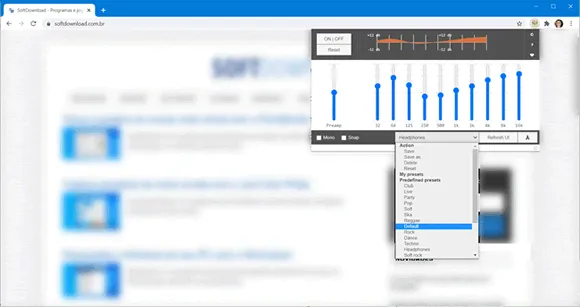 audio equalizer chrome