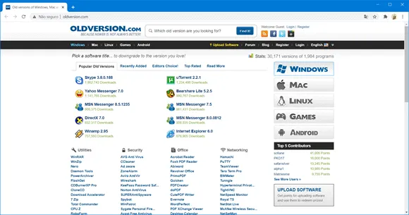 oldeversions site